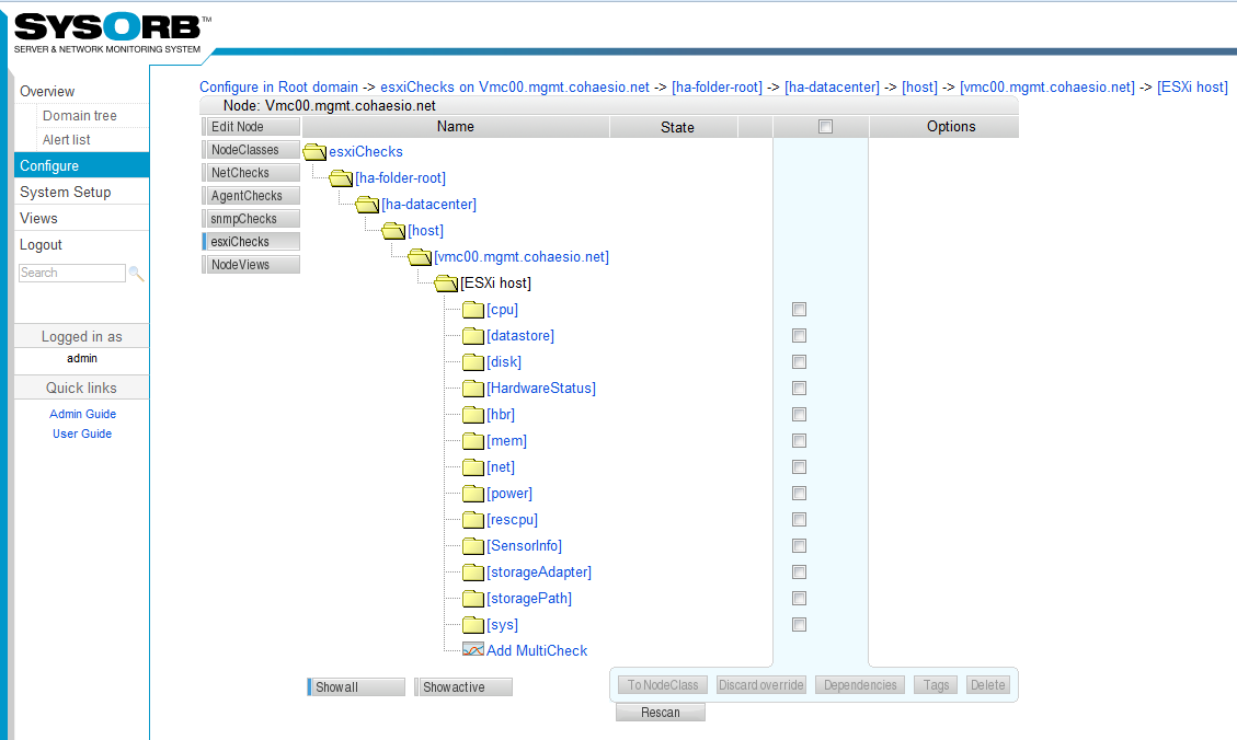 SysOrb VMware ESXi Checks