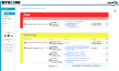 Alert list overview for a Domain